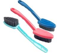 Roellgs Spazzola per la pulizia con setole morbide, 3 pezzi, spazzola per scarpe domestica, spazzola per lavanderia, con impugnatura comoda, spazzola portatile per pulizia e lavaggio