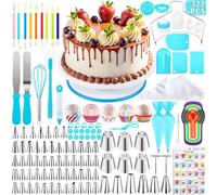 ROELLY Kit Pasticceria Professionale da 322 Pezzi, Utensili da Forno Piatto Girevole per Torte, Set Pasticceria, con Vari Stili di Beccucci sac a Poche, Impara a Cuocere e Preparare Torte
