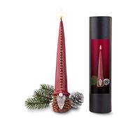 Römer Präsente articolo da regalo, candela dell’avvento fatta a mano, a forma di gnomo, con cappello rosso e grazioso naso a patata (candela come calendario dell’Avvento, circa 8,9 cm di diametro x 34 cm)
