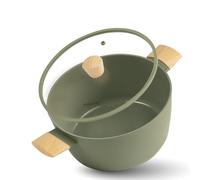 Römertopf 24 cm Pentola - con coperchio in vetro, capacità 4 l, alluminio con rivestimento antiaderente in ceramica, adatta a tutti i tipi di piani cottura inclusa l’induzione, verde