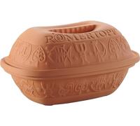 Römertopf Bräter Classico in Ceramica Naturale 1,5 Litri - Tegame in Terracotta per 2 Persone, Cottura a Vapore nel Forno, per Arrosti, Stufati e Pane