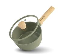 Römertopf Casseruola 18 cm con Coperchio in Vetro e Manico - Alluminio con Rivestimento Antiaderente in Ceramica Svizzera ILAG - 1,66 L - Induzione e Gas - Verde