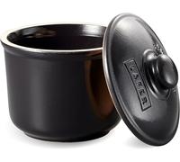 Römertopf Mini Pentola in Ceramica con Coperchio Ø 12,5 cm - Tegame BBQ per Grill e Forno - Mini Cocotte per Salse, Dips, Aglio o Speck - Pentolino in Ceramica Resistente al Calore