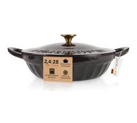 Römertopf Padella in Ghisa 28 cm con Coperchio, Induzione, Antracite