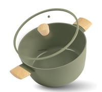 Römertopf Pentola Antiaderente 26 cm con Coperchio in Vetro, Verde