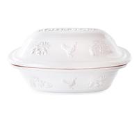 Römertopf Pentola in Terracotta 5 L con Coperchio, Bianco