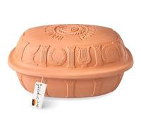 Römertopf - Rostiera per 40 anni, in terracotta, per 6 persone, 3,5 litri, con coperchio in ceramica, per stufare, arrostire e cuocere a vapore, adatto al forno