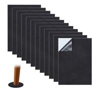 ROEOWENE 12pcs Foglio in Schiuma Autoadesiva 1 mm Nero, per Mobili, Fai