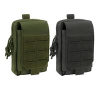 ROEOWENE 2pcs Marsupio Tattico Militare Molle Porta Cellulare da Cintura Uomo Tactical Marsupio da Cintura Borsa da Cintura Borsello da Cintura Sacchetto Porta Telefono Cintura EDC Pouch-Nero+Verde