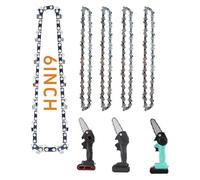 ROEOWENE 5 catene per motosega da 6 pollici, mini catena per motosega da 1/4", catena di ricambio per motosega, accessori universali, mini Chainsaw Chain per carpenteria