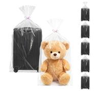 ROEOWENE 5pcs Sacchetti Plastica Trasparenti Grandi 90x120 Sacchetti Extra Large Trasparente Resistenti Sacchi Plastica Grandi per Valigie per Mobili,Trapunte,Giocattoli,Sedie,Coperte