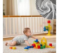 ROEOWENE Rete di Sicurezza per Bambini Scale 3x0.9m Rete Protezione Gatti Balcone Rete per Balconi Esterni Bambino Regolabile Robusta Rete di Sicurezza Scale per Ringhiere,Giocattoli,Cani,Domestici