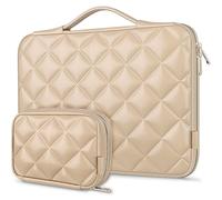 ROEPHY 14 pollici Custodia protettiva per computer portatile, borsa Ordi con custodia per HP Stream 14 Pavilion 14 / Lenovo ThinkPad Yoga Ideapad/MacBook Pro/Dell Chromebook, Beige