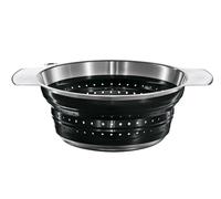 Rösle 16124 - Scolapasta pieghevole, 24 cm, colore: Nero