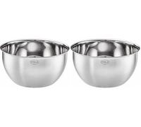 RÖSLE Basic Line - Ciotola per miscelazione in acciaio inox, diametro 16 cm, altezza 8,9 cm (Confezione da 2)
