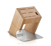 RÖSLE Ceppo per coltelli KnifeX, design raffinato in acciaio inox e legno di olmo, lame a vista, stabile, senza coltelli
