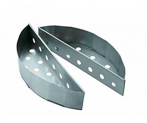 RÖSLE cestello per carbone F60/F60 AIR, 2 pezzi, cestelli per carbone per un calore uniforme nel barbecue a bollitore, adatto per barbecue a bollitore con diametro di 60 cm, acciaio, argento