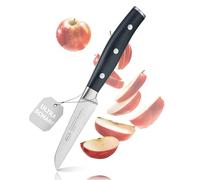 RÖSLE Coltello da verdura Tradition per tagliare frutta e verdura, di alta qualità, con lama dritta in acciaio speciale per lame e manico in resina acetalica nera, protezione per dita