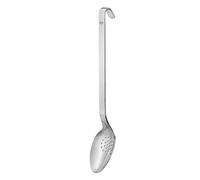 RÖSLE Cucchiaio da portata forato, con gancio, in acciaio inossidabile 18/10, lavabile in lavastoviglie, lunghezza 31,5 cm