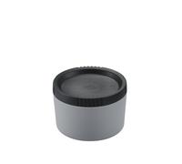 RÖSLE FLEXX 2GO - Contenitore rotondo in silicone con tappo a vite, per il trasporto di condimenti e salse, colore: Grigio/Nero