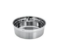 RÖSLE FLEXX 2GO - Contenitore rotondo per il pranzo in acciaio inox, adatto al microonde e al forno fino a 150 °C, lavabile in lavastoviglie, colore: Argento