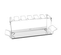 RÖSLE Griglia per pollo, supporto per la preparazione di alette e cosce di pollo, 12 parti di pollo, acciaio inox 18/10