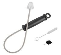 RÖSLE Kit di manutenzione per bruciatori a gas, 3 pezzi: strumenti di pulizia di alta qualità per barbecue a gas, con spazzola in nylon lunga 12 cm e robusto acciaio inox 18/10, con custodia in cotone