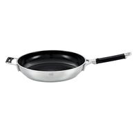 RÖSLE Padella SILENCE PRO CeraPlus, antiaderente e robusta - Ø 32 cm, resistente al calore fino a 260 °C, rivestimento in ceramica, argento, acciaio inox 18/10, lavabile in lavastoviglie