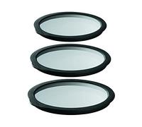 RÖSLE Set di 3 coperchi salvafreschezza in vetro (diametro 16/20/24 cm)