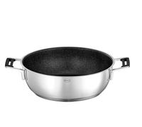 RÖSLE SILENCE PRO - Padella con rivestimento antiaderente antigraffio ProResist, manico in silicone, 28 cm, acciaio INOX 18/10, adatta per induzione, lavabile in lavastoviglie