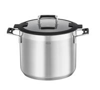 RÖSLE SILENCE PRO - Pentola universale di alta qualità in acciaio INOX 18/10, 24 cm, coperchio in vetro, scala interna, adatta per induzione, lavabile in lavastoviglie