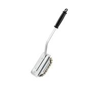 RÖSLE Spazzola per la pulizia del barbecue SlideX, con manico lungo e manico in plastica, setole intercambiabili, in ottone, lunghezza: 47,5 cm, larghezza: 8,4 cm, altezza: 8,5 cm