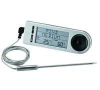 RÖSLE Termometro per Arrosti Digitale, per Determinare la Temperatura Interna Adatto della Carne sulla Griglia o Nel Forno, da -20 °C Fino a 250 °C, con Supporto Magnetico, Acciaio Inox 18/10