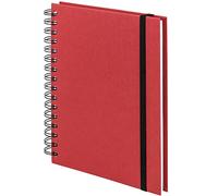 Rössler 1875452361 - S.O.H.O. Quaderno Wire-O con elastico, DIN A5, 21,8 x 15,5 x 2 cm, 80 fogli, rosso, 1 pz.