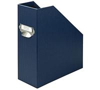 Rössler Papier 1318452901 - S.O.H.O. Cartella per riviste DIN A4, con maniglia ed etichetta inseribile, 11,5 x 26 x 31,5 cm, blu, 1 pezzo