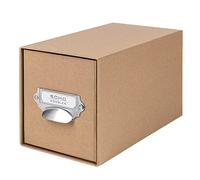 Rössler Papier 1327452620 - S.O.H.O. Cassetto porta CD, con etichetta inseribile e maniglia, Kraft, 1 pezzo
