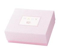 Rössler Papier 13431928200 - Scatola regalo Baby Girl, rosa, rettangolare 224 x 200 x 90 mm, nascita e battesimo, 1 pezzo