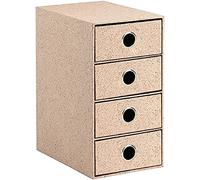 Rössler Papier 1524452394 - Scatola S.O.H.O. a 4 cassetti per DIN A5, con foro di presa, Cacao, 320 x 175 x 250 mm, 1 pezzo