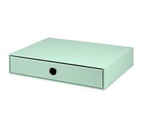 Rössler Papier 1524452650 - S.O.H.O. Cassetto per DIN A4, con foro di presa, menta, 343 x 250 x 65 mm, 1 pezzo