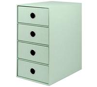 Rössler Papier 1524452654 - S.O.H.O. Scatola a 4 cassetti per DIN A5, con foro di presa, menta, 250 x 175 x 320 mm, 1 pezzo