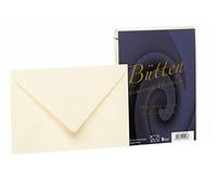 Rössler Papier 20211940 - Carta fatta a mano - Buste foderate, C6, 25 pezzi, avorio