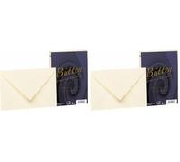 Rössler Papier 20211940 - Carta fatta a mano - Buste foderate, C6, 25 pezzi, avorio (Confezione da 2)
