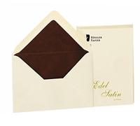 Rössler Papier 2031838004 - Noble Satin - Busta 20/C6 con fodera in seta, avorio