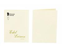 Rössler Papier 2160705802 - Lino nobile - Confezione di cartoncini doppi DIN A6, 20 pezzi, avorio