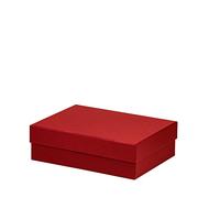 Rössler Papier Boxline 13401453363 - Cartone rettangolare, 196 x 264 x 80 mm, colore: Rosso
