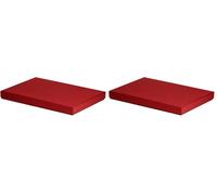 Rössler Papier Boxline 13521453360 - Cartone rettangolare, adatto per DIN A4, rosso, 1 pezzo (Confezione da 2)