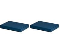 Rössler Papier Boxline 13521453901 - Cartone rettangolare, adatto per DIN A5, blu navy, 1 pezzo (Confezione da 2)