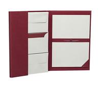 Rössler Papier 1024831170 - Paper Royal - Cartella per lettere DIN A4/DL, 25/25, bordeaux/grigio ghiaccio a coste