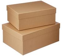 Rössler - S.O.H.O. Boxline, set da 2 contenitori rettangolari Kraft