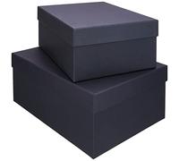 Rössler - S.O.H.O. Boxline Set da 2 contenitori rettangolari, nero
